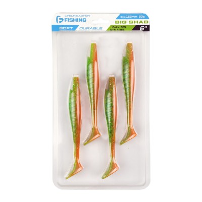 F-FISHING Виброхвост Big Shad 6" #005 15.2см 4шт