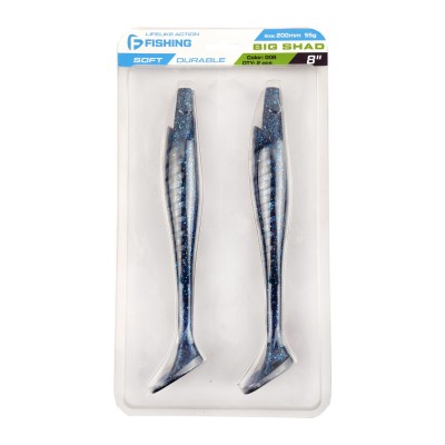 F-FISHING Виброхвост Big Shad 8" #008 20см 2шт