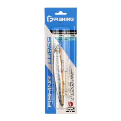 F-FISHING Воблер Challenger Minnow 132SF 132мм 22г 2-3м F101 Медленно всплывающий F-FISHING Воблер Challenger Minnow 132SF 132мм 22г 2-3м F101 Медленно всплывающий