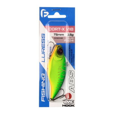 F-FISHING Воблер Cort-X VIB 75S 75мм 15г F104 Тонущий