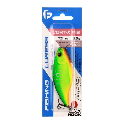 F-FISHING Воблер Cort-X VIB 75S 75мм 15г F201 Тонущий F-FISHING Воблер Cort-X VIB 75S 75мм 15г F201 Тонущий