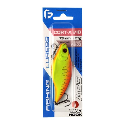 F-FISHING Воблер Cort-X VIB 75S 75мм 21г F201 Тонущий F-FISHING Воблер Cort-X VIB 75S 75мм 21г F201 Тонущий