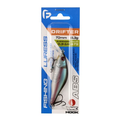F-FISHING Воблер Drifter 70мм 8.3г 0.3-1.0м 475 Суспендр F-FISHING Воблер Drifter 70мм 8.3г 0.3-1.0м 475 Суспендр
