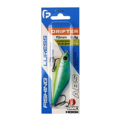 F-FISHING Воблер Drifter 70мм 8.3г 0.3-1.0м 476 Суспендр F-FISHING Воблер Drifter 70мм 8.3г 0.3-1.0м 476 Суспендр