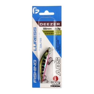 F-FISHING Воблер Deezer 55SP 55мм 3.3г 0.3-0.6м 416 Суспендр