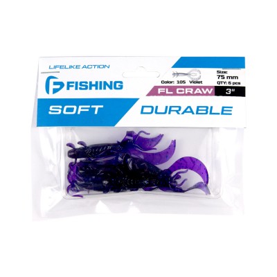 F-FISHING Рак FL Craw 3.0" #105 Violet F-FISHING Рак FL Craw 3.0" #105 Violet