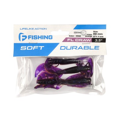 F-FISHING Рак FL Craw 3.5" #0502 Violet Orange F-FISHING Рак FL Craw 3.5" #0502 Violet Orange