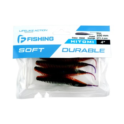 F-FISHING Слаг Hitomi 4" #0502 Violet Orange