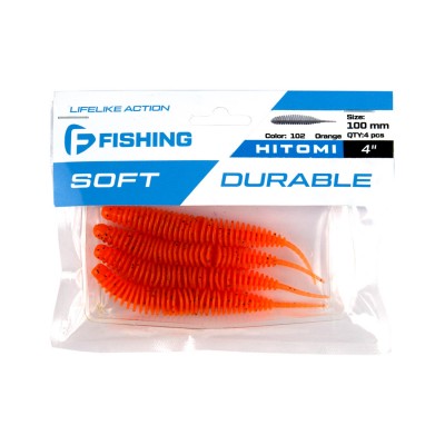 F-FISHING Слаг Hitomi 4" #102 Orange 10см 4шт F-FISHING Слаг Hitomi 4" #102 Orange 10см 4шт