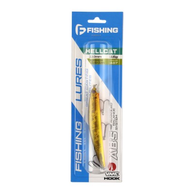 F-FISHING Воблер Hellcat 110SP 110мм 16г 0.5-1.0м 487 Суспендр
