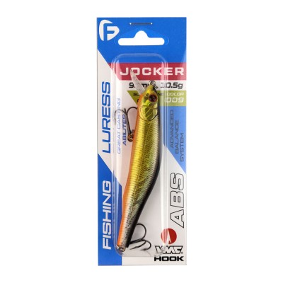 F-FISHING Воблер Jocker 90SP 90мм 10.5г 0.5-1.0м 009 Суспендр