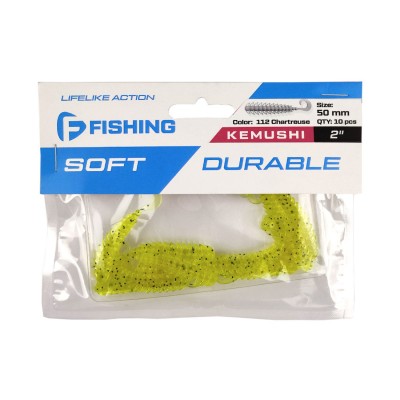 F-FISHING Мягкая приманка Kemushi 2'' #112 Chartreuse 5см 10шт F-FISHING Мягкая приманка Kemushi 2'' #112 Chartreuse 5см 10шт