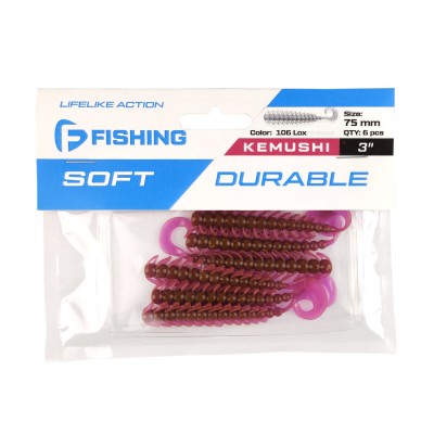 FLAGMAN Мягкая приманка Kemushi 3'' #106 Lox 10см 4шт FLAGMAN Мягкая приманка Kemushi 3'' #106 Lox 10см 4шт