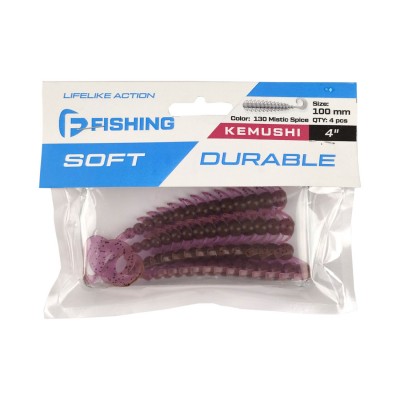 F-FISHING Мягкая приманка Kemushi 4'' #130 Mistic Spice 10см 4шт