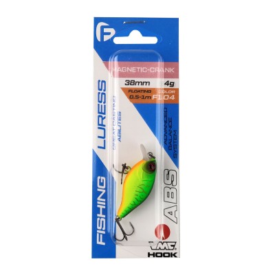 F-FISHING Воблер Magnetic Crank 38F 38мм 4г 0.5-1.0м F104 Плавающий F-FISHING Воблер Magnetic Crank 38F 38мм 4г 0.5-1.0м F104 Плавающий