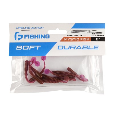 F-FISHING Виброхвост Mystic Fish 2" #106 Lox 5см 10шт