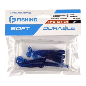 F-FISHING Виброхвост Mystic Fish 3" #125 Sapphire 7.5см 5шт