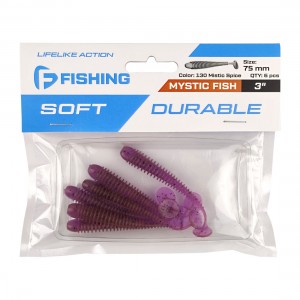 F-FISHING Виброхвост Mystic Fish 3" #130 Mistic Spice 7.5см 6шт