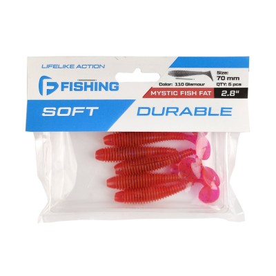 F-FISHING Виброхвост Mystic Fish Fat 2.8" #110 Glamour 7см 6шт
