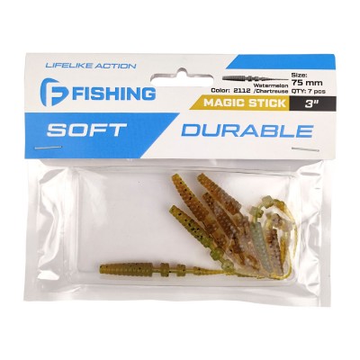 F-FISHING Слаг Magic Stick 3" #2112 Watermelon/Chartreuse 7.5см 8шт F-FISHING Слаг Magic Stick 3" #2112 Watermelon/Chartreuse 7.5см 8шт