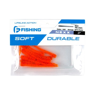 F-FISHING Слаг Nexx 3" #102 Orange 7.5см 8шт F-FISHING Слаг Nexx 3" #102 Orange 7.5см 8шт