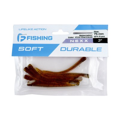 F-FISHING Слаг Nexx 3" #2112 Watermelon/Chartreuse 7.5см 8шт F-FISHING Слаг Nexx 3" #2112 Watermelon/Chartreuse 7.5см 8шт