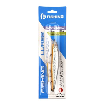 F-FISHING Воблер Onyx Minnow 128SP 128мм 21г F202 Суспендр