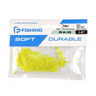FLAGMAN Мягкая приманка Raid 1.6" #112 Chartreuse 4см 10шт