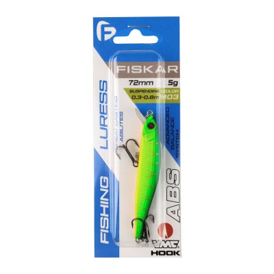 F-FISHING Воблер Fiskar 72мм 5г 0.3-0.8м M03 Суспендр F-FISHING Воблер Fiskar 72мм 5г 0.3-0.8м M03 Суспендр