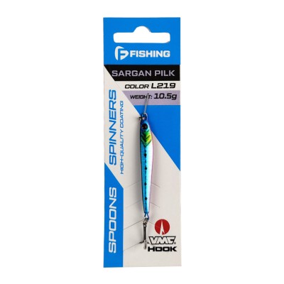 F-FISHING Пилькер Sargan pilk 10.5г 55мм цвет L219 F-FISHING Пилькер Sargan pilk 10.5г 55мм цвет L219