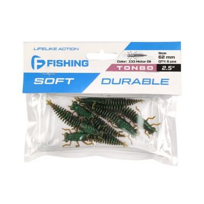 F-FISHING Нимфа Tonbo 2.5" #133 Motor Oil 6.2см 6шт F-FISHING Нимфа Tonbo 2.5" #133 Motor Oil 6.2см 6шт