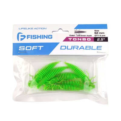 F-FISHING Нимфа Tonbo 2.5" #135 Green Apple 6.2см 6шт
