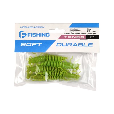 F-FISHING Нимфа Tonbo 3.0" #135 Green Apple 7.5см 5шт