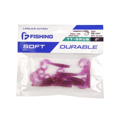 F-FISHING Твистер TT-Grub 2.0'' #130 Mistic Spice 5см 10шт
