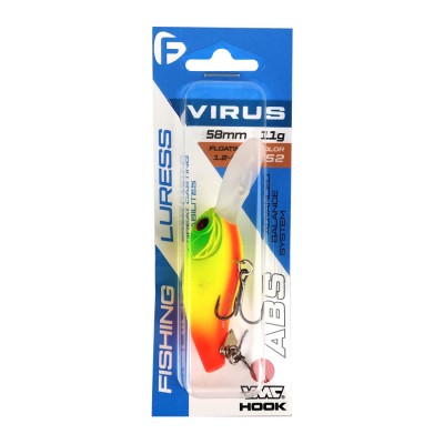 F-FISHING Воблер Virus 58F 58мм 11г 1.2-2.5м 452 Плавающий F-FISHING Воблер Virus 58F 58мм 11г 1.2-2.5м 452 Плавающий