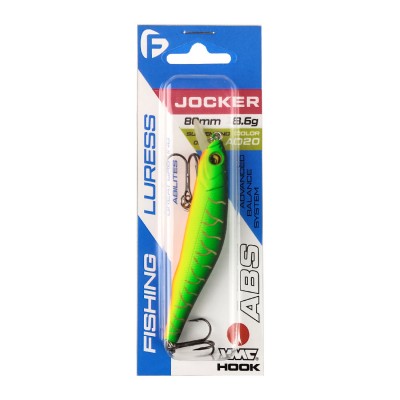 F-FISHING Воблер Jocker 80SP 80мм 8.6г 0.3-1.5м A020 Суспендр