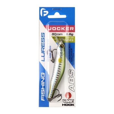F-FISHING Воблер Jocker 80SP 80мм 8.6г 0.3-1.5м A221 Суспендр