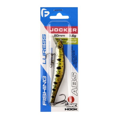 F-FISHING Воблер Jocker 80SP 80мм 8.6г 0.3-1.5м F982 Суспендр F-FISHING Воблер Jocker 80SP 80мм 8.6г 0.3-1.5м F982 Суспендр