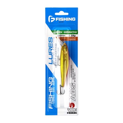 F-FISHING Воблер Jerk Minnow 100мм 16г 1.0-2.0м B22 Плавающий