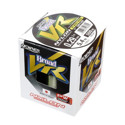 OWNER Леска Broad VR Moss Green Nylon 500м 0,285мм 5,4кг OWNER Леска Broad VR Moss Green Nylon 500м 0,285мм 5,4кг