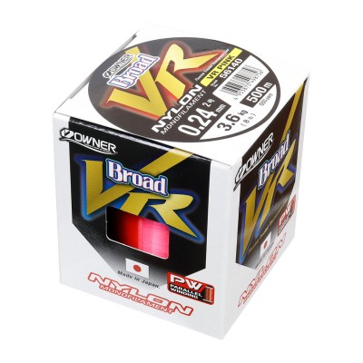 OWNER Леска Broad VR Pink Nylon 500м 0,235мм 3,6кг OWNER Леска Broad VR Pink Nylon 500м 0,235мм 3,6кг