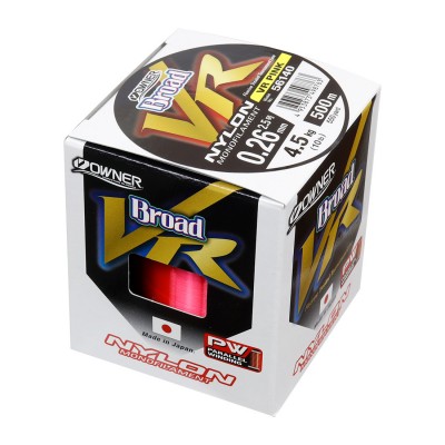 OWNER Леска Broad VR Pink Nylon 500м 0,260мм 4,5кг OWNER Леска Broad VR Pink Nylon 500м 0,260мм 4,5кг