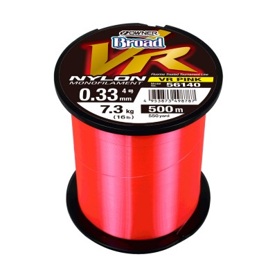 OWNER Леска Broad VR Pink Nylon 500м 0,330мм 7,3кг
