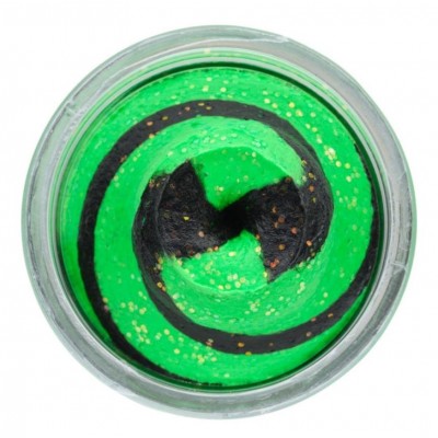 BERKLEY Паста форелевая анис зелено черная PowerBait Natural Glittert Spring Green Black