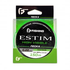 F-FISHING Леска Estim Neon 150м 0,22мм 6,5кг/14,3lb