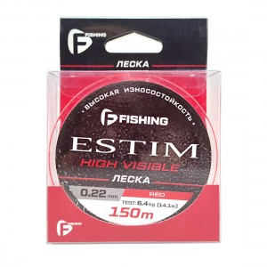 F-FISHING Леска Estim Red 150м 0,22мм 6,4кг/14,1lb