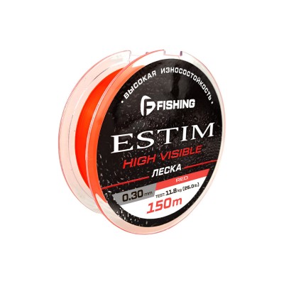 F-FISHING Леска Estim Red 150м 0,30мм 11,8кг/26lb
