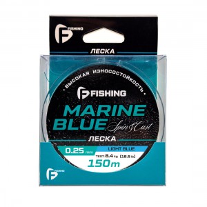 F-FISHING Леска Marine Blue Spin 150м 0,25мм 8,4кг/18,5lb