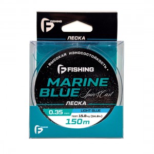 F-FISHING Леска Marine Blue Spin 150м 0,35мм 15,8кг/34,8lb