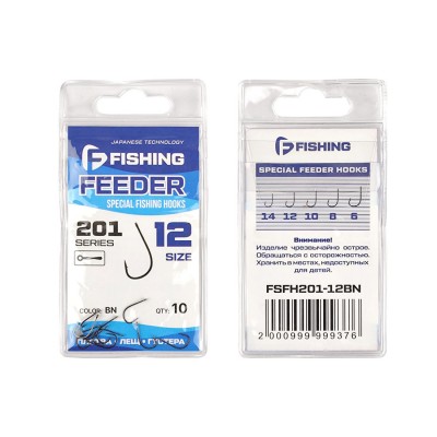 F-FISHING Крючок Special Feeder Hooks 201 №12 10шт